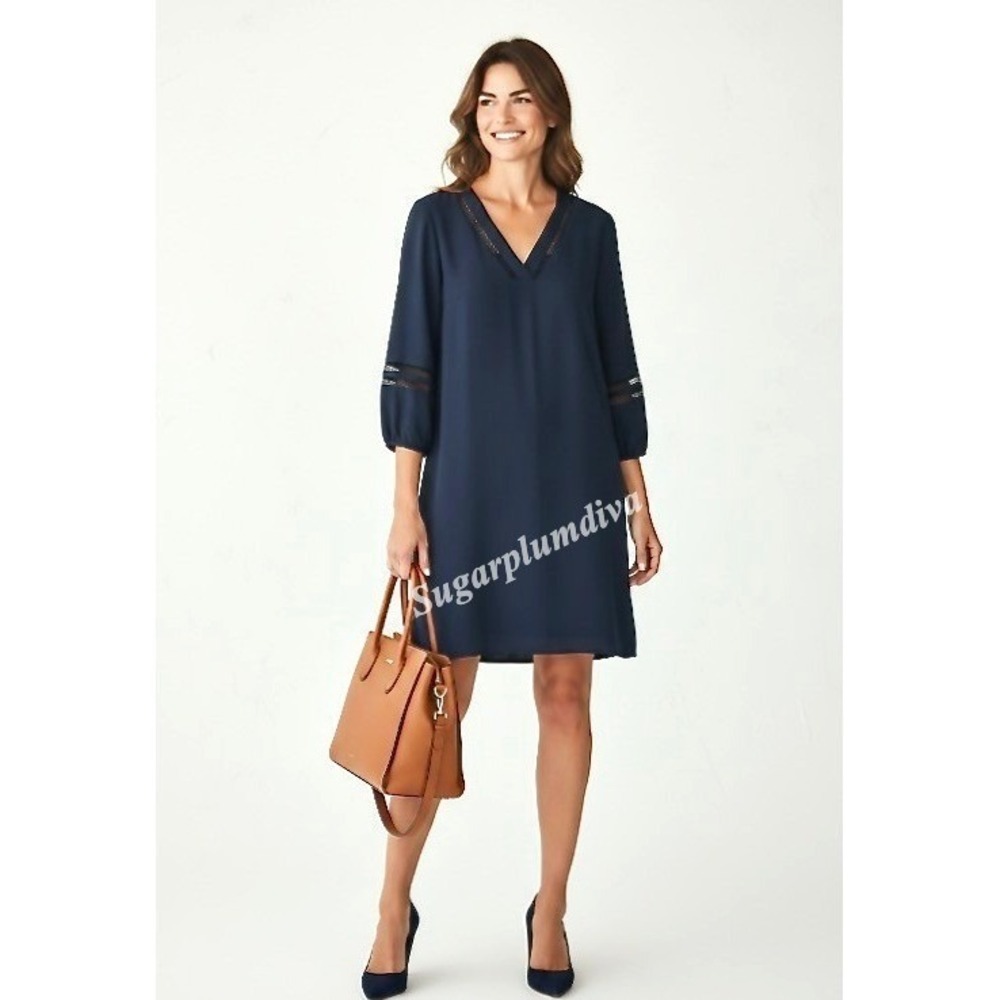 Banana Republic Navy Blue Shift Dress 10 Cut Out Details Business Work Academia